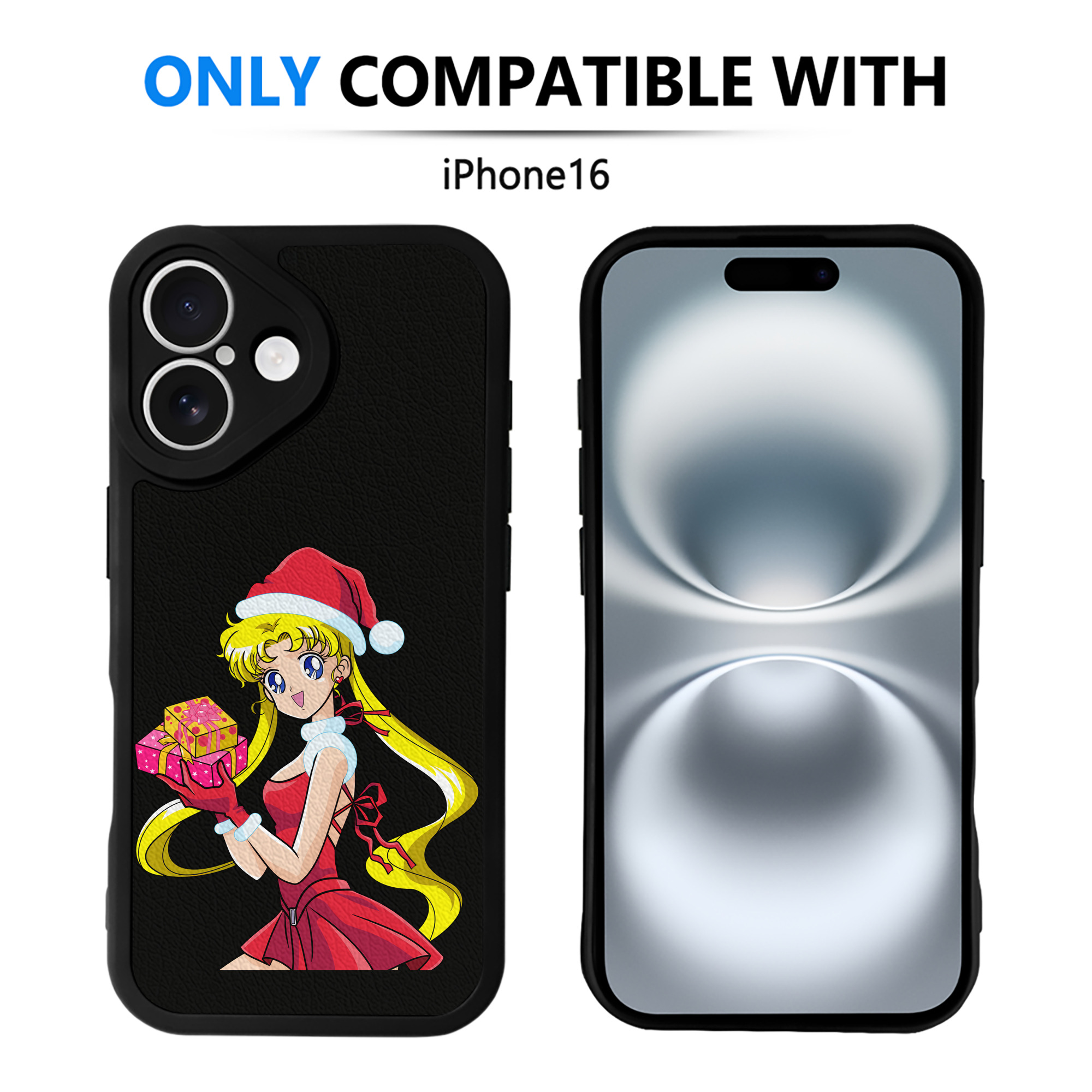 （画像用） 美少女戦士セーラームーン 月野 うさぎ つきの うさぎ Sailor Moon Tsukino Usagi 【iPhone 16シリーズ対応】シリコンスマホケース（レザー調） 材質：シリコン